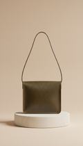 Leather Crossbody Bag in Antique Bronze
